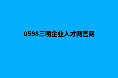 三明企业网站开发公司哪家好(0598三明企业人才网官网)