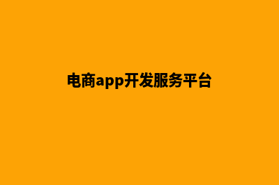 南平电商app开发(电商app开发服务平台)