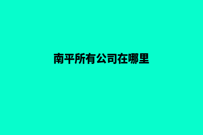 南平做公司网站费用(南平所有公司在哪里)