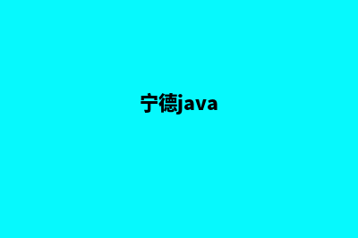 宁德app开发(宁德java)