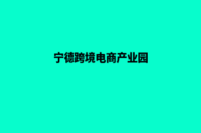 宁德电商网站开发收费(宁德跨境电商产业园)