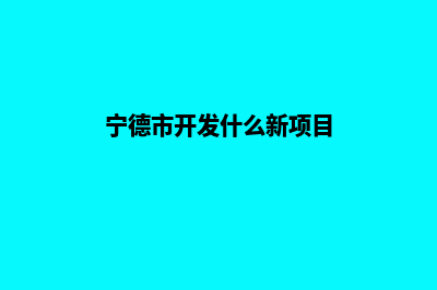 宁德开发网站多少钱(宁德市开发什么新项目)