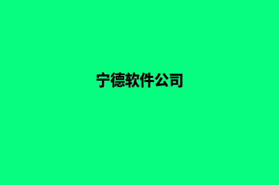 宁德企业app定制(宁德软件公司)