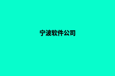 宁波app开发机构(宁波软件公司)