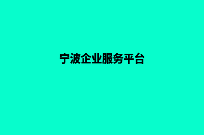 宁波企业建网站一般要多少钱(宁波企业服务平台)