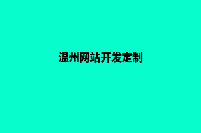 温州app定制公司(温州网站开发定制)