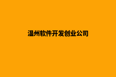 温州app开发搭建(温州软件开发创业公司)