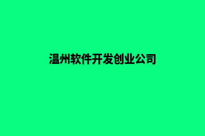 温州企业app开发(温州软件开发创业公司)