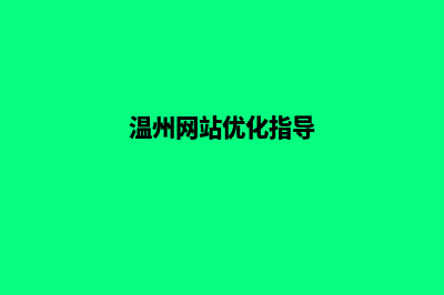 温州网站优化排名(温州网站优化指导)