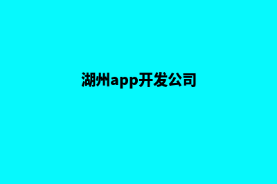 湖州app制作流程(湖州app开发公司)