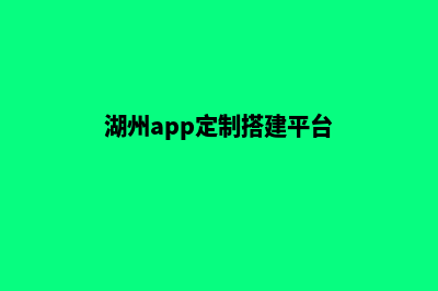 湖州app定制搭建(湖州app定制搭建平台)