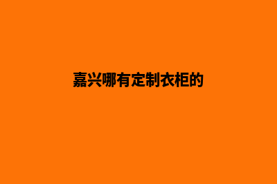 嘉兴定制小程序公司(嘉兴哪有定制衣柜的)