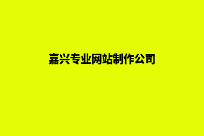 嘉兴网站定制(嘉兴专业网站制作公司)