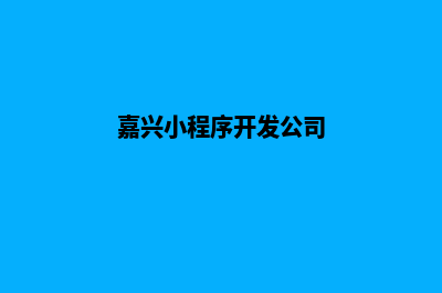 嘉兴小程序开发流程(嘉兴小程序开发公司)