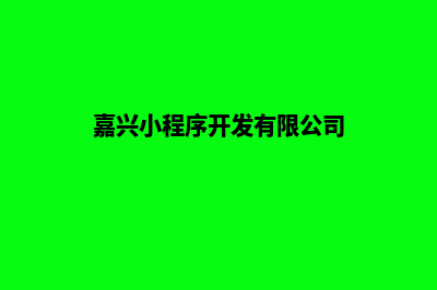 嘉兴小程序开发排名(嘉兴小程序开发有限公司)