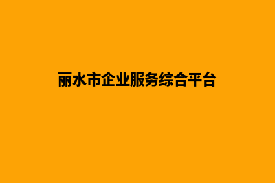 丽水公司网页制作价格(丽水市企业服务综合平台)