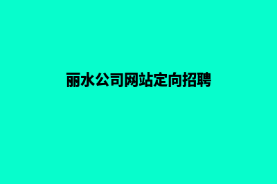 丽水公司网站定制(丽水公司网站定向招聘)