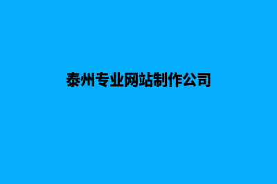 泰州网站开发方案(泰州专业网站制作公司)