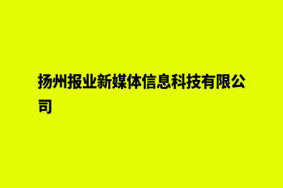 扬州网页制作报价明细(扬州报业新媒体信息科技有限公司)