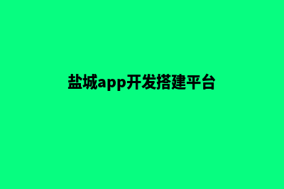 盐城app开发搭建(盐城app开发搭建平台)