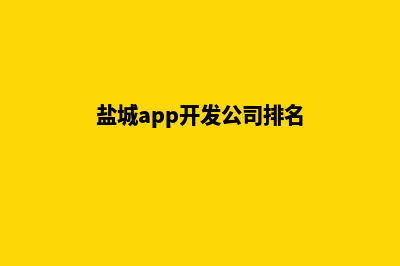 盐城app开发公司(盐城app开发公司排名)