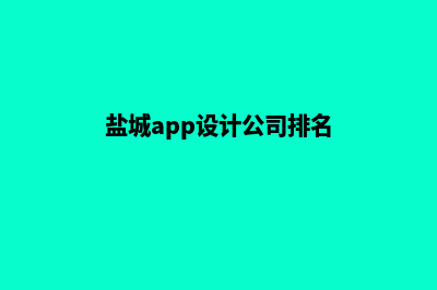 盐城app设计公司(盐城app设计公司排名)