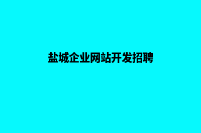 盐城企业网站开发多少钱(盐城企业网站开发招聘)