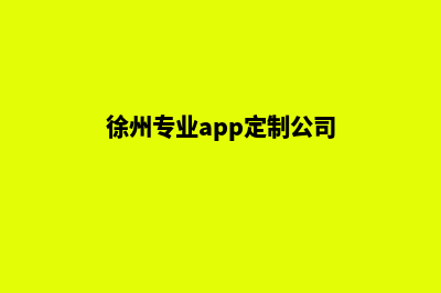 徐州专业app定制(徐州专业app定制公司)