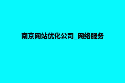 南京优化网站排名(南京网站优化公司 网络服务)