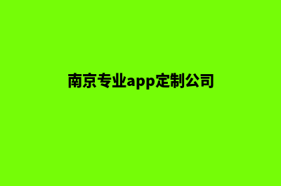 南京专业app定制(南京专业app定制公司)