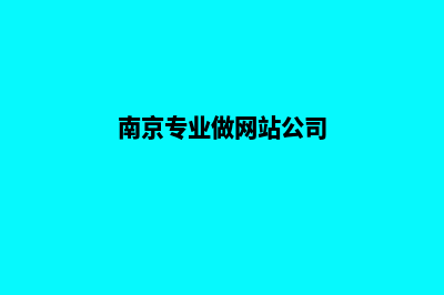 南京做网站收费(南京专业做网站公司)