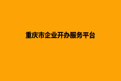 重庆企业网站开发流程(重庆市企业开办服务平台)