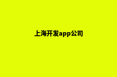 上海开发网站公司哪里好做(上海开发app公司)