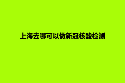 上海哪家网站做的好(上海去哪可以做新冠核酸检测)