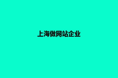 上海企业网站设计报价(上海做网站企业)