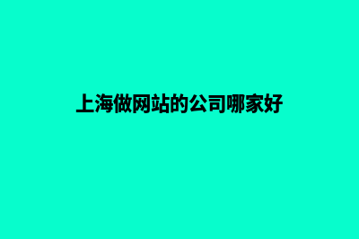 上海专业做网站多少钱(上海做网站的公司哪家好)