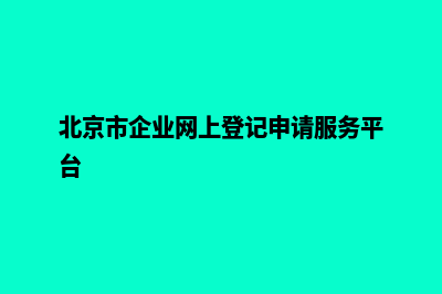 北京企业网站定制(北京市企业网上登记申请服务平台)