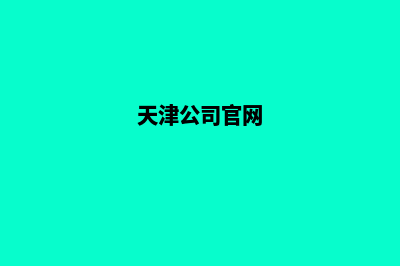 天津公司网站改版多少钱(天津公司官网)