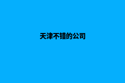 天津哪个公司做网站重做好(天津不错的公司)