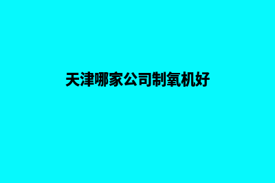 天津哪家公司制作网站(天津哪家公司制氧机好)