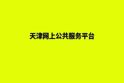 天津网站改版公司(天津网上公共服务平台)