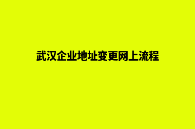 武汉公司网页改版报价(武汉企业地址变更网上流程)