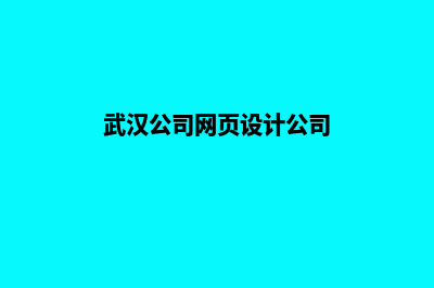 武汉公司网页设计要多少钱(武汉公司网页设计公司)