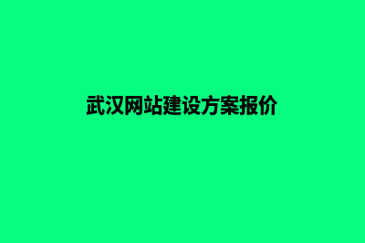 武汉建网站哪家可靠(武汉网站建设方案报价)