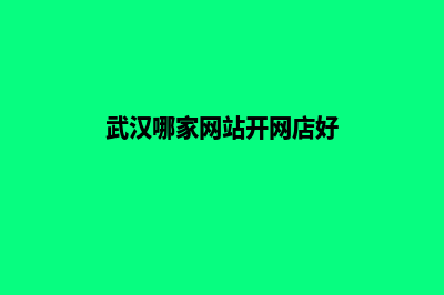 武汉哪家网站开发(武汉哪家网站开网店好)