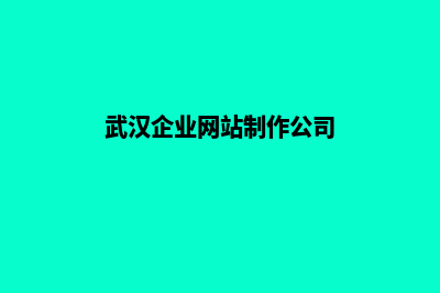 武汉网页制作报价明细(武汉企业网站制作公司)