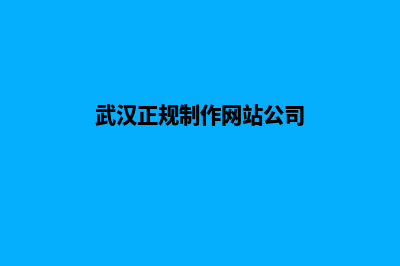 武汉网站定制多少钱(武汉正规制作网站公司)