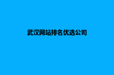 武汉网站排名优化(武汉网站排名优选公司)