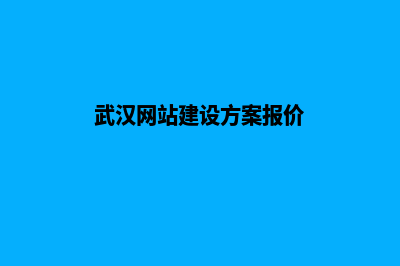 武汉网站设计方案模板(武汉网站建设方案报价)