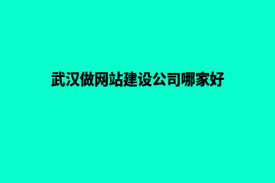 武汉网站制作要多少钱(武汉做网站建设公司哪家好)